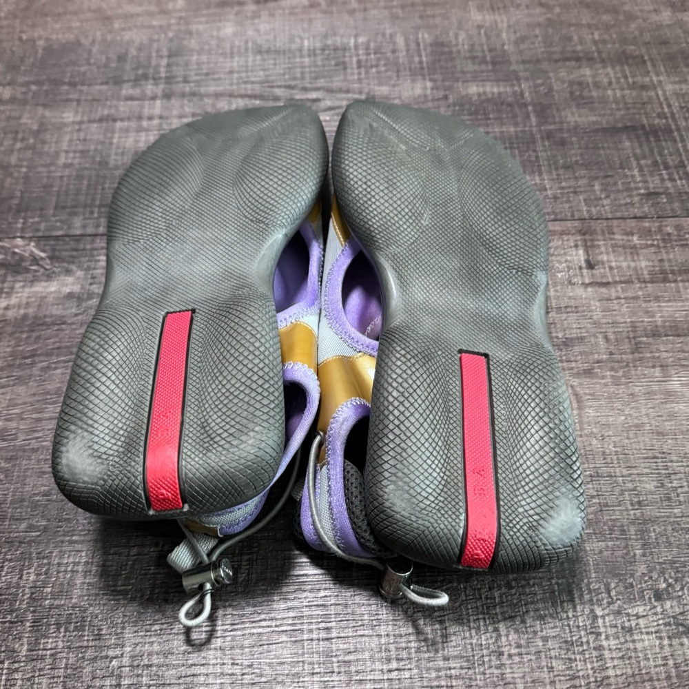 Prada Gray and Yellow Open-Toe Sandals - Picture 6 of 10